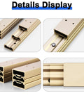 Heavy Duty Full Extension Drawer Slides Side Mount For Cabinets Desks And Bay Windows Quiet Track Hardware 750 Millimeter Length For Smooth Operation And Easy Pull Out gold aluminum alloy