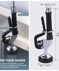 Pro Workhorse Commercial Sink Sprayer Head Drops Raw Pressure For Lightning Fast Rinse Downs And Stubborn Grease Removal Over Standard Kitchen Faucet Threads, featuring a non-slip handle and hold-down ring.