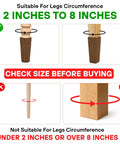 Brown Chair Leg Socks Protectors For Hardwood Floors No Slip Grip Easy To Put On Fits Round And Square Legs Bar Stool Leg Covers And Furniture Pads 48 Or 80 Count size guidance