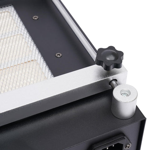 High Power Soldering Hot Plate 110V 450W with LED Digital PID Temperature Control, Large 4.72x4.72 Inch Heating Surface, corner view
