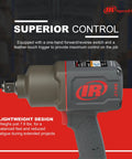 Beast Three Quarter Inch Drive Air Impact Wrench With Up To 2000 Ft-Lbs Nut Busting Torque, Heavy Duty Auto Shop Tool For Automotive And Industrial Jobs, Comfortable Grip, Air Tool Only shown in side view