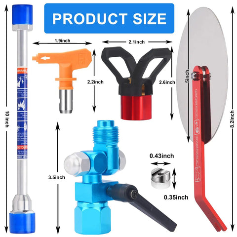 Airless Spray Gun Guide Accessory With 517 Tip And 10 Inch Extension Pole For Graco Titan And Wagner Magnum Sprayers components image