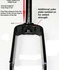 Workhorse 15 Inch Laminated Tire Tail Wheel Assembly With 1-1/4 Fork Yoke showing 6 inch overall length for tractor use.