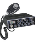 10 Meter Amateur Radio Transceiver With 100W PEP High Output For AM And SSB, Heavy Duty RF Amplifier, front view with microphone
