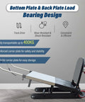 Bottom plate and back plate design of Top Notch Electric Stair Climber Hand Truck With 300kg Capacity And Powerful 850W Motor.