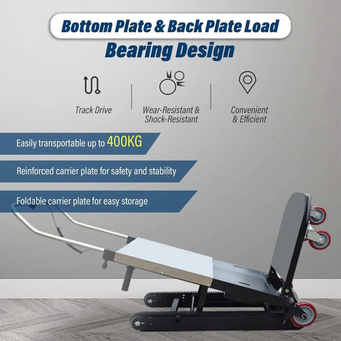 Bottom plate and back plate design of Top Notch Electric Stair Climber Hand Truck With 300kg Capacity And Powerful 850W Motor.