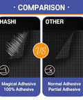 Comparison of magical adhesive vs normal adhesive on fiberglass mesh for DIY Friendly Fiberglass Screen Repair Kit For Windows And Doors With 2 Inch By 15 Feet Black Mesh And 3 Layer Strong Adhesive Tape Easy Install Made In Korea Durable Replacement Mesh For Window And Door Screens