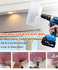 Bi-Metal Six And A Quarter Inch Hole Saw Kit With Dust Bowl Catcher by VIKITON in use for recessed lighting.