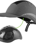 Ultra Lightweight Breathable Safety Bump Cap For Head Protection Baseball Cap Style Hard Hat For Everyday Hustle shown with ABS inset.