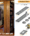 Hidden Door Pivot Hinge 360 Degree Stainless Steel Heavy Duty 300lbs Capacity For Secret Bookcase Doors And Concealed Cabinets shown in use