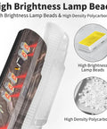 Close-up of high brightness lamp beads and high density polycarbonate for rear tail light for electric bikes, 36V to 48V ebike brake signal.