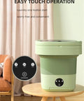 No Drama Portable Washing Machine 20L Capacity lightweight mini washer with easy touch operation on a table.