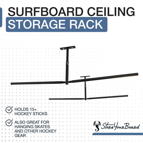 Dope Overhead Paddleboard Hanger And Surfboard Rack For Garage Adjustable Ceiling Mount with metal arms and ceiling brackets