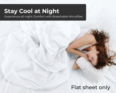 Super Soft Double Brushed Microfiber Full Flat Sheet Only Wrinkle Free Stain Resistant Hotel Quality Top Sheet For Your Full Size Bed In White Super Cozy Breathable 81 By 96 Inches