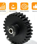 Large Scale RC Pinion Gear Kit M1.5 27T 8mm Bore With 8mm To 5mm Shaft Adapter Sleeve Chromium Steel Motor Gear With Set Screw And Hex Key For Traxxas ARRMA Losi HPI Baja One Fifth And One Eighth RC Cars