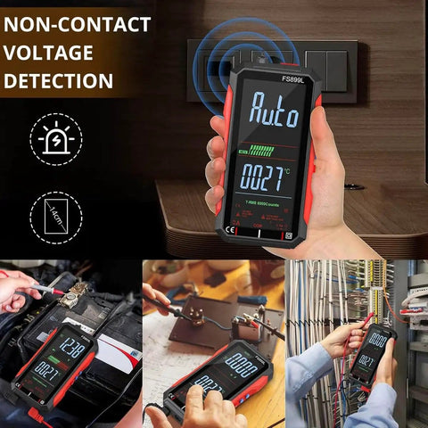 USB Rechargeable Digital Multimeter With Smart Auto Display in industrial electrical testing scenarios