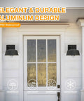 Two Pack Dusk To Dawn Outdoor Porch Light With Built In GFCI Outlet Waterproof Anti Rust Lantern Wall Sconce for front door
