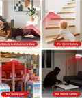 Bedside Alarm For Seniors With Wireless Motion Sensor And Five Volume Levels For Fall Prevention Dementia Care Portable Caregiver Pager That No Touch Alerts Caregivers Quickly When The Patient Moves Or Tries To Get Up installed by bed
