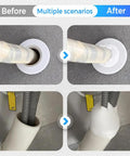 Before and after image showing use of Waterproof Sealant Mastic For Wall Holes And Cracks Multi Purpose Crack Filler Putty