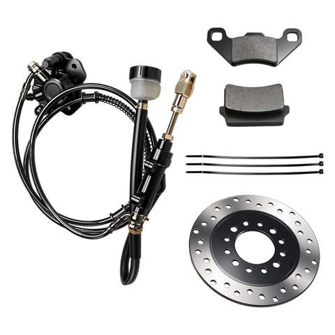 Beefy Hydraulic Rear Disc Brake Caliper Kit With Stainless Steel Rotor And Replacement Pads For Dirt Bikes Quads ATVs