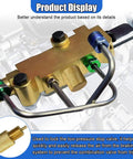 Rock Solid Brake Proportioning Valve Bleeder Tool Gold Finish with close-up view of components for smooth pressure control.