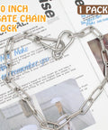 20 Inch Gate Chain Lock With Carabiner Stainless Steel Fence Gate Latch for Outdoor Fence and Livestock Security