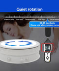 Premium Electric Rotating Display Stand With 360 Spin And Built In Lights For Jewelry Crystal Or Watch Showcase showing quiet rotation feature.