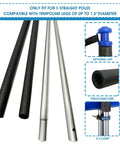 Heavy Duty Universal Trampoline Enclosure Poles Kit For Six Straight Tubes Fits 10 To 16 Foot Nets with foam tubes and clamps.