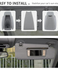2 Pack Car Sun Visor Clip Replacement Inner Visor Clips For Cars 95994975 95994976 step-by-step installation guide shown