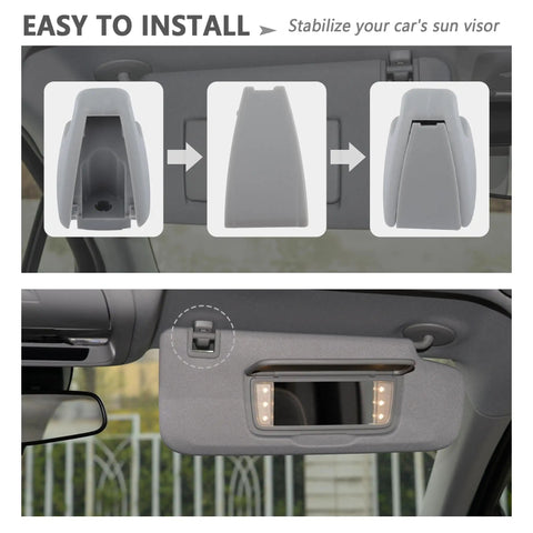 2 Pack Car Sun Visor Clip Replacement Inner Visor Clips For Cars 95994975 95994976 step-by-step installation guide shown