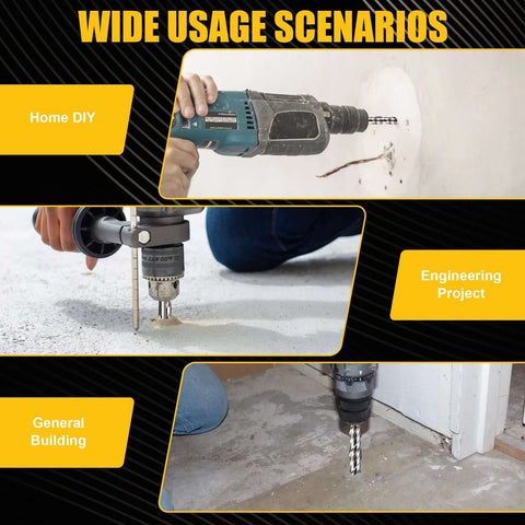 Becollo 1/2x12 SDS-Plus carbide-tipped rotary hammer drill bit, 4-cutters, pack of 2 for brick, stone and concrete.