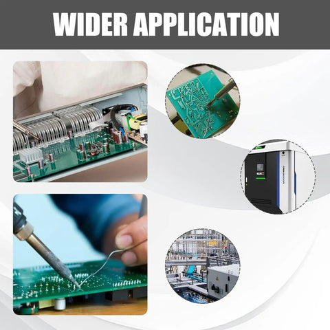 Multiple uses of 4 Pack 510 Thread Magnetic Adapter Kit Universal Threaded Screw Converter For Soldering Irons And Circuit Board Repair Tools Durable Metal Connector Adapters shown in various applications.