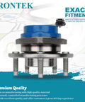 Front Wheel Hub And Bearing Assembly 2 Pack 513087 With ABS 5 Lug for Buick Century Cadillac Pontiac