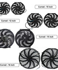 Beat The Heat Shop Grade 12 Inch Curved Electric Radiator Cooling Fan Push Pull Rig With Bolt On Mount Kit Two Pack for trucks and RVs