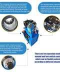 Heavy Duty Vertical Electric Hydraulic Hose Crimping Machine With Rock Solid Alloy Steel Dies And Pro Grade Three Phase Motor For Industrial Rubber Fitting Work A Smooth Operator Design shows detailed components and features.