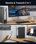 WiFi 6 USB Adapter AX900 For Desktop PC Dual Band 5GHz And 2.4GHz With Built-In Driver For Windows 10 And 11 showing receive and transmit modes.