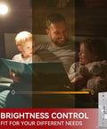 Father and child reading under adjustable light with Dope Slide Dimmer Switch For Dimmable LED CFL And Incandescent Lights