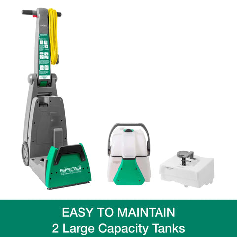 BigGreen Commercial BG10 Deep Cleaning Two Motor Carpet Extractor Machine With Dual Large Water Tanks and Flow Indicator