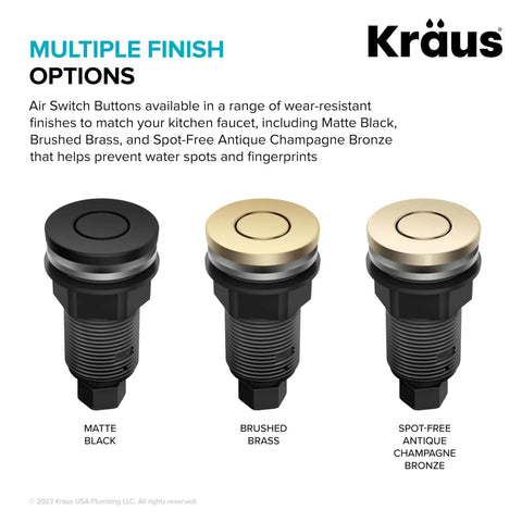 Flat Top Garbage Disposal Air Switch Button In Spot Free Antique Champagne Bronze Super Easy Replacement Universal Fit