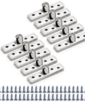 Hidden Door Pivot Hinge 75mm Stainless Steel 360 Degree Rotation For Hidden Doors Cabinets And Cupboards Brushed Silver Corrosion Resistant Durable High Quality Pack Of 10 MroMax