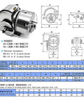 Industrial Grade CNC Dividing Head With 128Mm Center Height And 160Mm Three Jaw Chuck, Built Like A Tank 4Th Rotary Axis Milling Rig, detailed specifications.