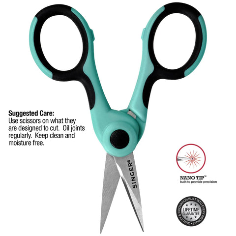 ProSeries 3 Piece Sewing Scissors Bundle For Fabric, Detail Work And Snips, Professional Grade Tempered Stainless Steel Blades, Rust Resistant, Sharp And Long Lasting For Craft Projects, teal detail scissors