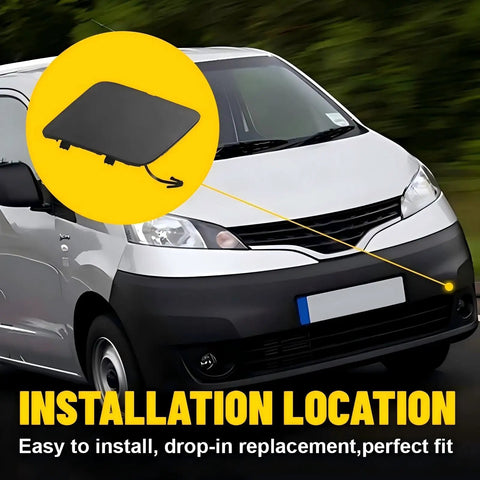 Nissan NV200 Front Tow Hook Bracket Cover Cap Durable Plastic Replacement With Easy Install No Sweat For 2013-2020 Models