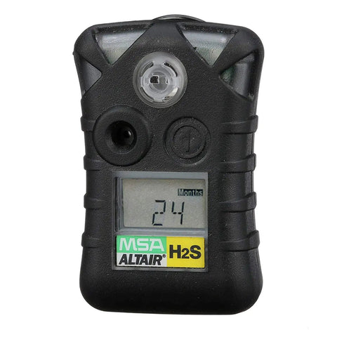 Single Gas Detector For H2S, Low 10ppm High 15ppm, Portable Black Gas Monitor, Durable And UL-Listed, Front View
