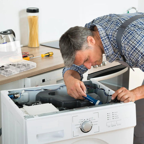 Man repairing appliance with Internal Tooth Lock Washers Fasteners Kit 340pc Set on kitchen counter for industrial use