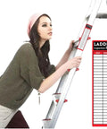 Heavy Duty Red Ladder Inspection Labels 120 Pack Real Deal Safety Stickers For Job Site Checks and Crew Step Tagging on ladder.