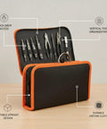 Oxford Cloth Tool Organizer Bag With Vertical Upright Slots For Screwdrivers And Bits, Desktop Workbench Caddy Keeps Tools Visible