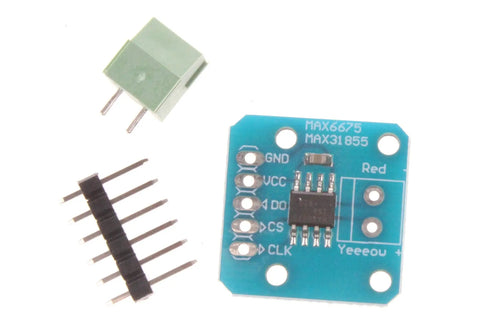 Pro Grade MAX6675 Thermocouple Module For K Type Sensors, Temperature Range 0 To 1023.75 C, SPI Digital Converter With Cold Junction Compensation, Slick Interface For Arduino, ESP32, Raspberry Pi And More