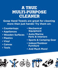 Go To Heavy Duty Cleaning Wipes For Tough Multi Surface Jobs Extra Large 10x12 Inch Towels Uses for Various Surfaces