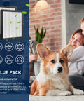 Two Pack G3 True HEPA Replacement Filter FXAP2W for AMEIFU G3 Purifiers with corgi in living room
